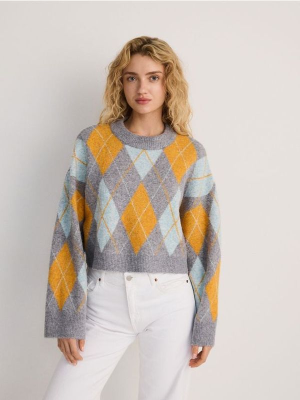 Reserved Reserved - Pulover s rombovima - šaren