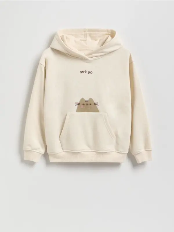 Reserved Reserved - Pusheen majica s 3D aplikacijom - bež