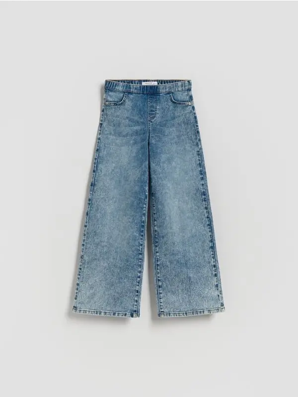 Reserved Reserved - Rastezljive wide leg traperice - plava