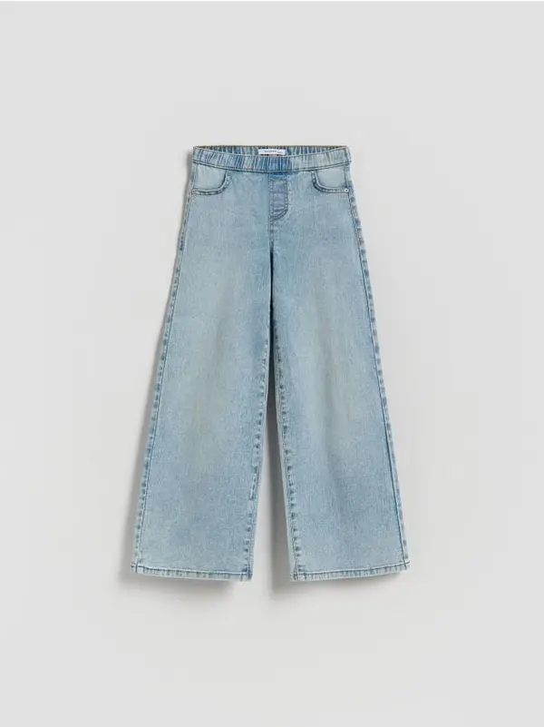 Reserved Reserved - Rastezljive wide leg traperice - plava