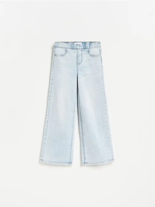 Reserved Reserved - Rastezljive wide leg traperice - plava