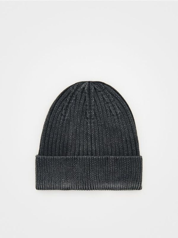 Reserved Reserved - Rebrasta kapa s visokim udjelom pamuka - crno