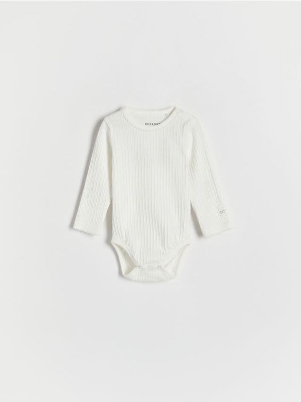 Reserved Reserved - Rebrasti bodi s visokim udjelom pamuka - krem