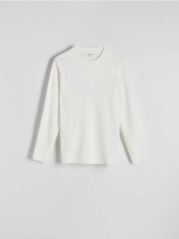 Reserved Reserved - Regular fit gornji dio trenirke od pamuka - bijela