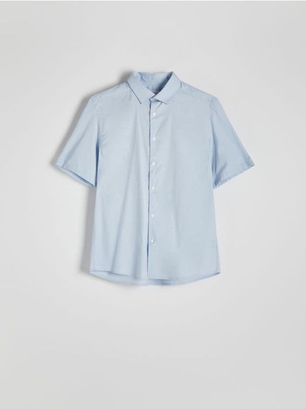 Reserved Reserved - Regular fit obična košulja - bljedoplavo