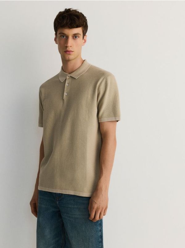 Reserved Reserved - Regular fit polo-majica - bež