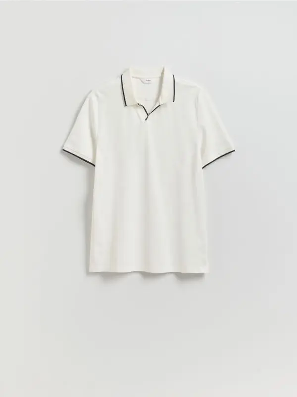 Reserved Reserved - Regular fit polo-majica - krem