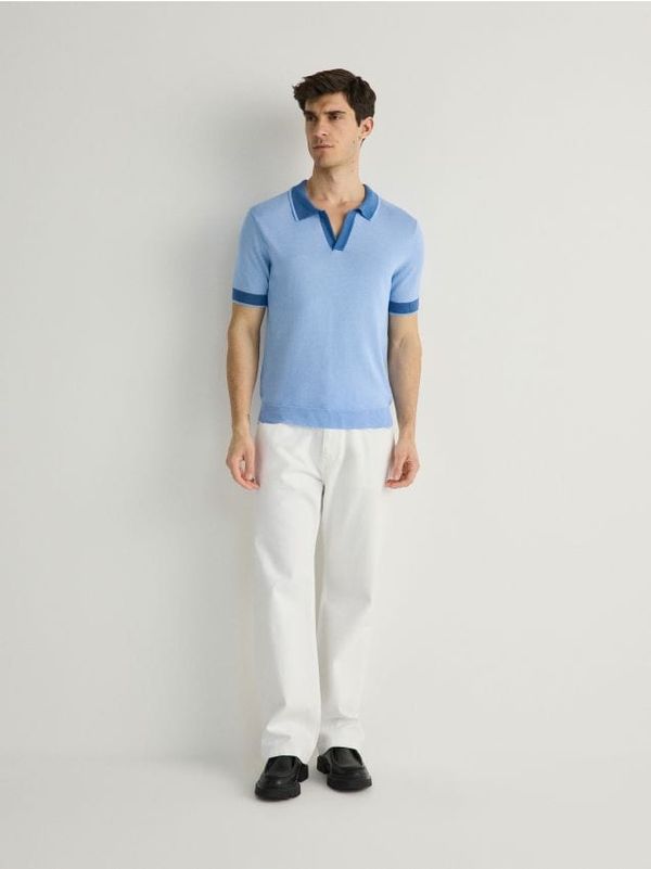 Reserved Reserved - Regular fit polo-majica - svjetloplavo