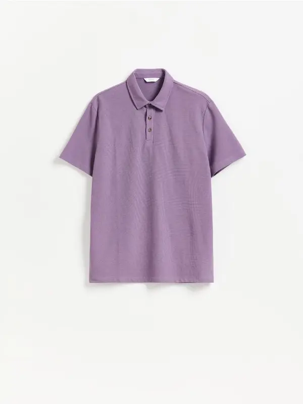 Reserved Reserved - Regular fit polo-majica - tamnoljubičasto