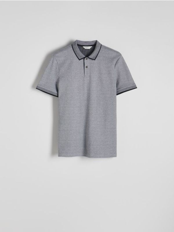 Reserved Reserved - Regular fit polo-majica - tamnosivo