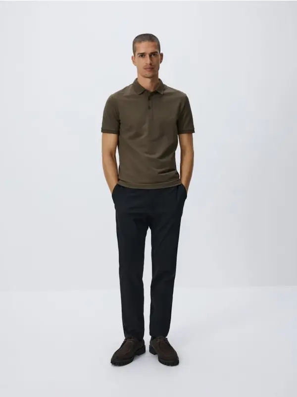 Reserved Reserved - Regular fit polo-majica - tamnozeleno