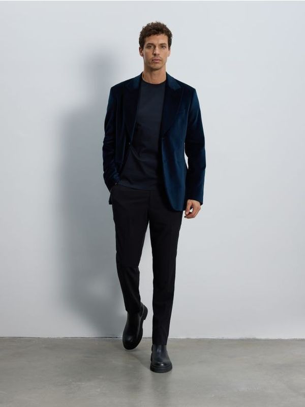 Reserved Reserved - Regular fit sako - mornarsko plava