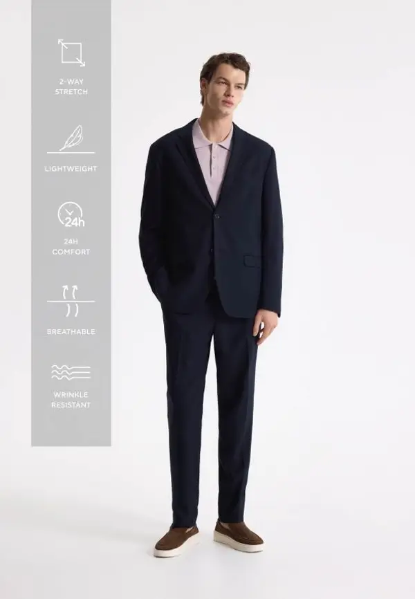 Reserved Reserved - Regular fit sako - mornarsko plava
