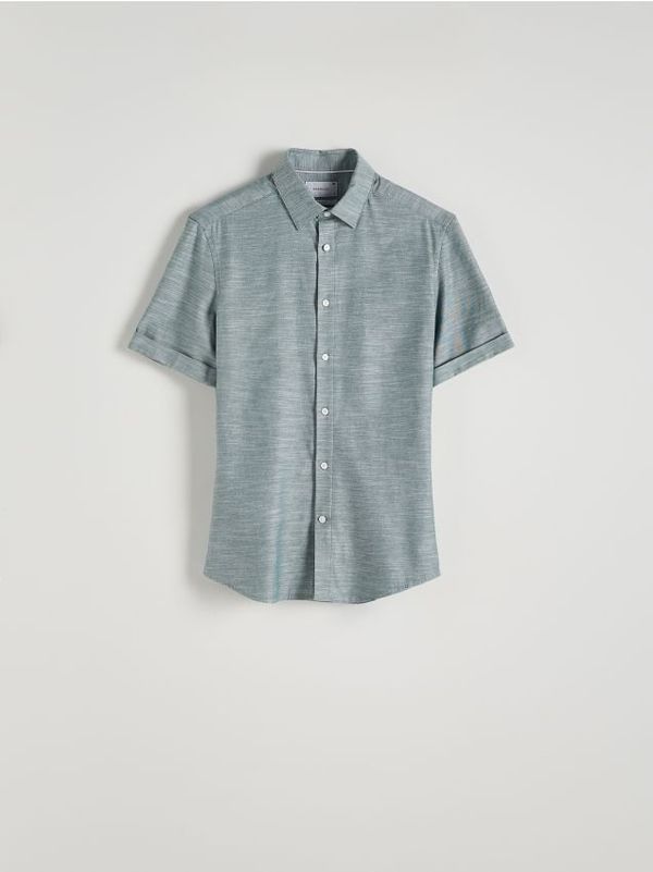 Reserved Reserved - Regular košulja kratkih rukava - plavozeleno