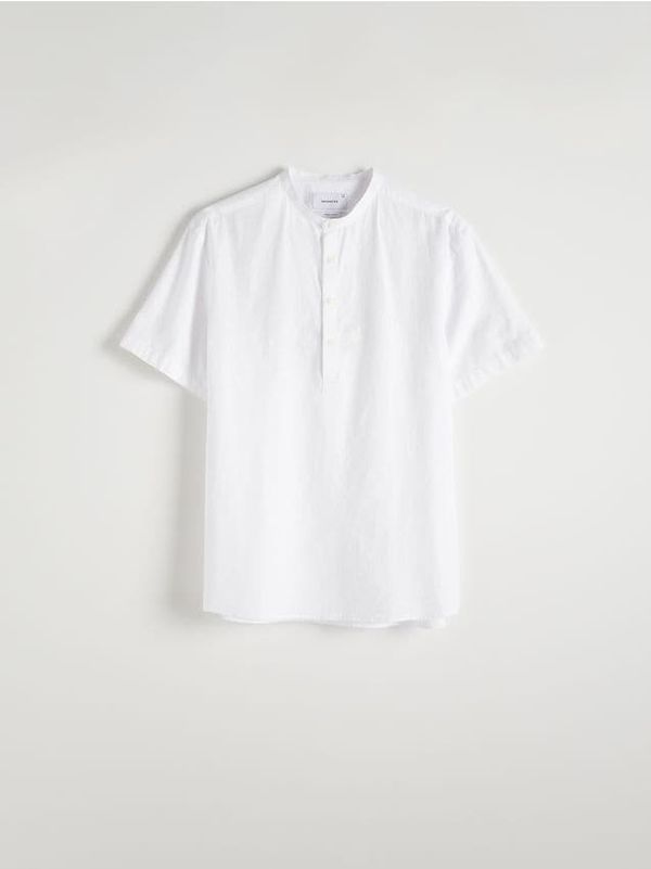 Reserved Reserved - Regular košulja uspravnog ovratnika - bijela