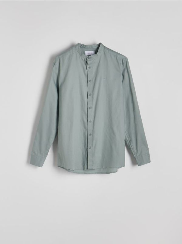 Reserved Reserved - Regular košulja uspravnog ovratnika - pepermint-zeleno