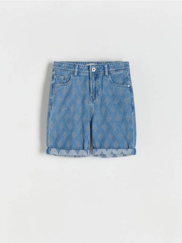 Reserved Reserved - Regular kratke hlače od trapera - plavo