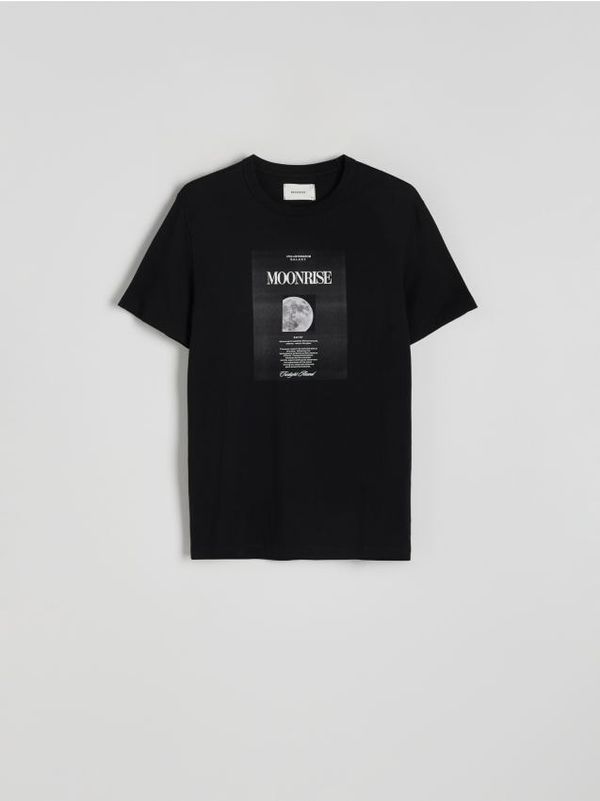 Reserved Reserved - Regular majica kratkih rukava s printom - crno