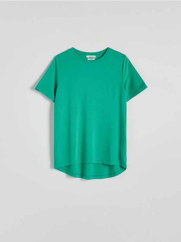 Reserved Reserved - Regular majica kratkih rukava s visokim udjelom modalnih vlakana - lisnatozeleno