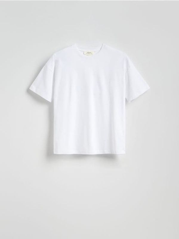 Reserved Reserved - Regular pamučna majica kratkih rukava - bijela