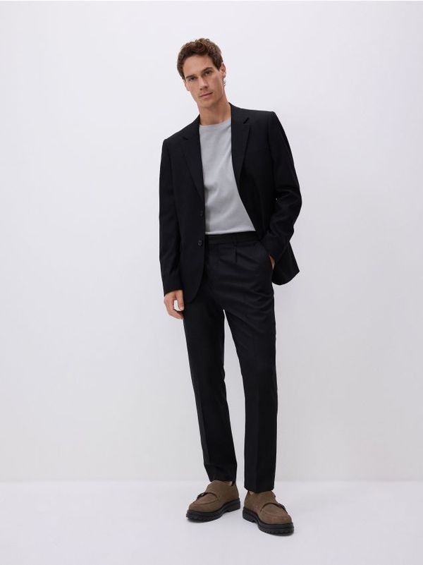 Reserved Reserved - Regular sako s mješavinom vune - crno