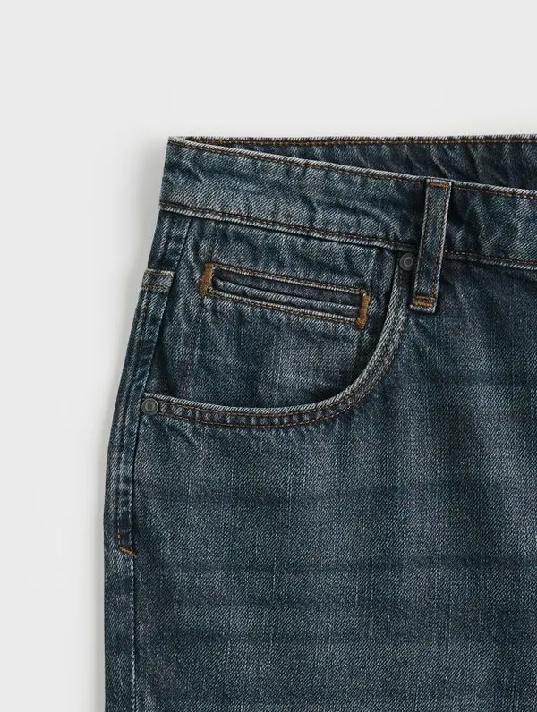 Reserved Reserved - Relaxed straight traperice - indigo jeans