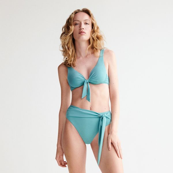 Reserved Reserved - Donji dio kupaćeg kostima visokog struka - Tirkizna