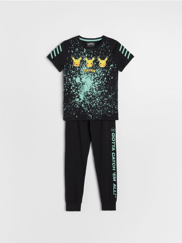 Reserved Reserved - Komplet dvodijelne pidžame Pokémon - crno
