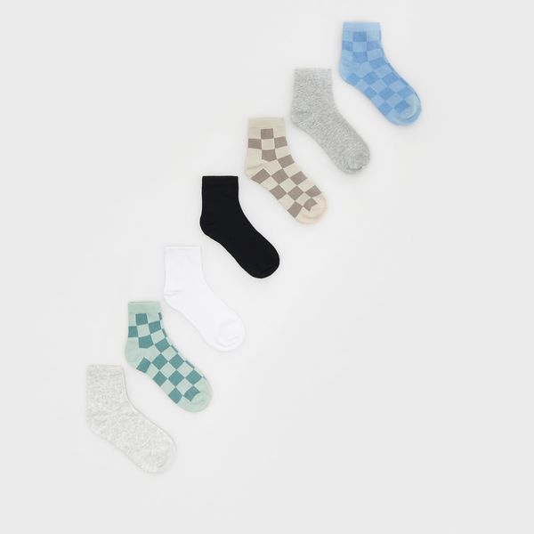 Reserved Reserved - Komplet od 7 pari čarapa s visokim udjelom pamuka - Tirkizna