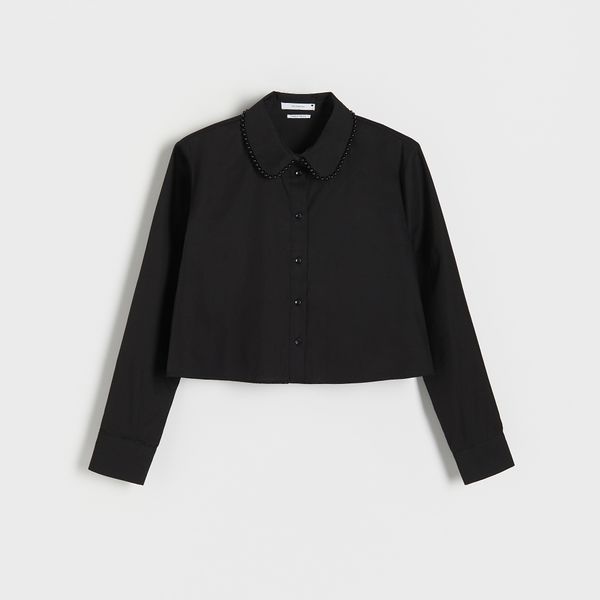 Reserved Reserved - Košulja s ukrasnim ovratnikom - Crna