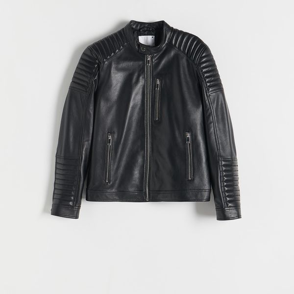 Reserved Reserved - Kožna jakna - Crna