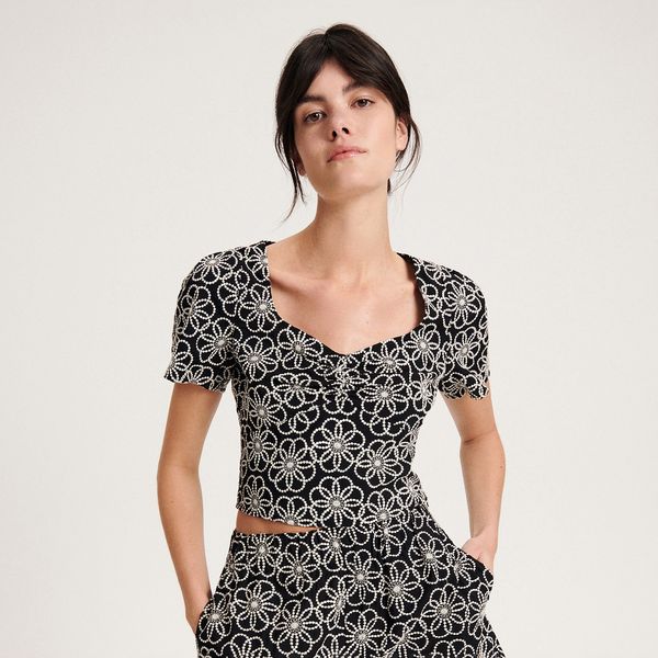 Reserved Reserved - Top s visokim udjelom viskoze - Crna