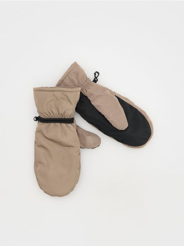 Reserved Reserved - Rukavice od kombiniranih tkanina - bež