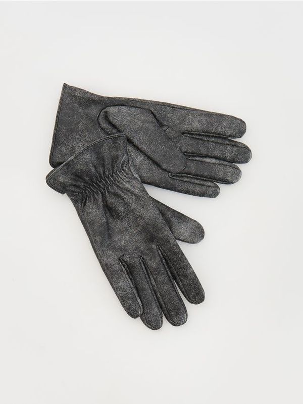 Reserved Reserved - Rukavice od umjetne kože - crno