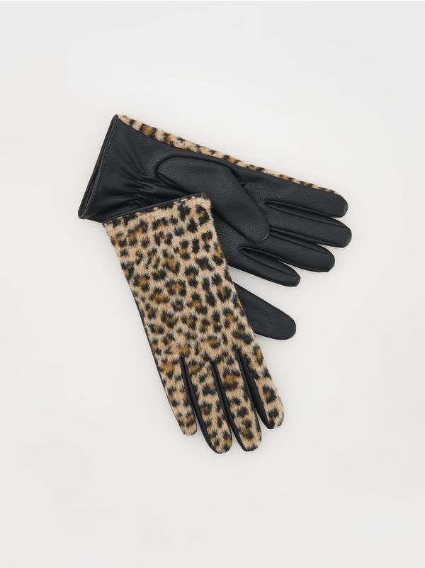 Reserved Reserved - Rukavice s leopard uzorkom - boja kože