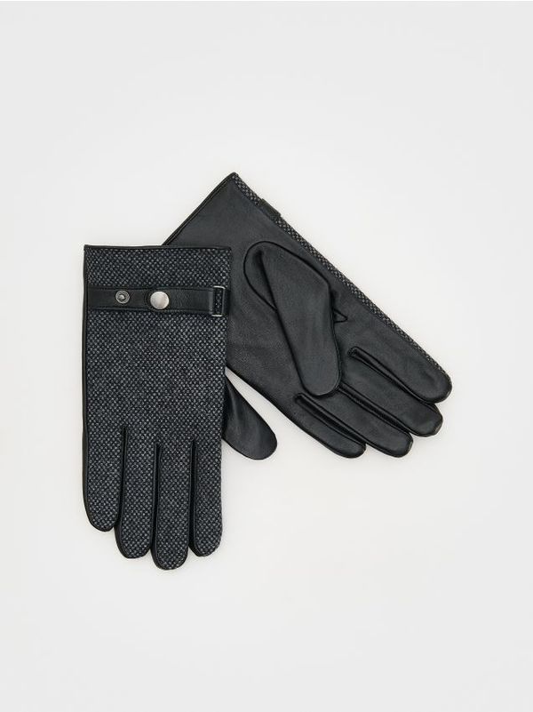Reserved Reserved - Rukavice s visokim udjelom vune - crno