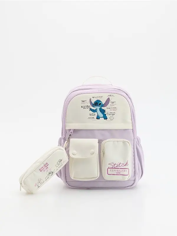 Reserved Reserved - Ruksak Lilo & Stitch - boja lavande