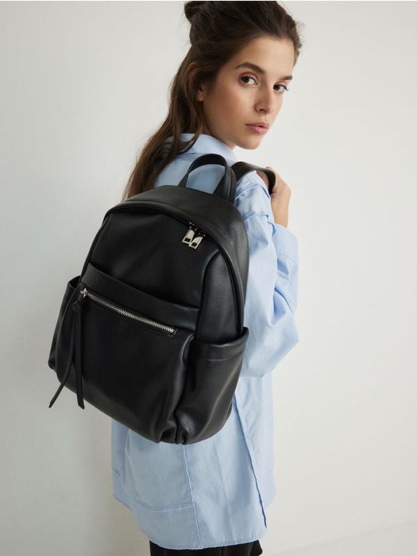 Reserved Reserved - Ruksak od umjetne kože - crno