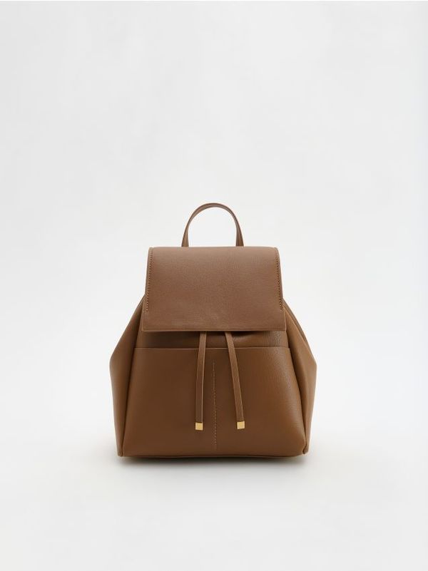 Reserved Reserved - Ruksak s vezicama za pritezanje - zlatnosmeđe