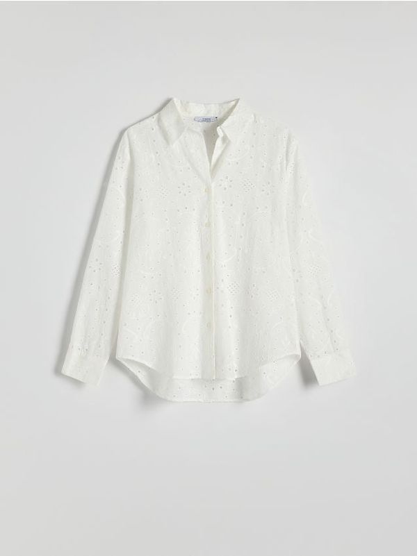 Reserved Reserved - Rupičasta košulja - bijela