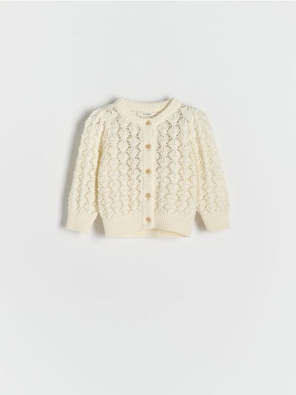 Reserved Reserved - Rupičasta vesta - krem