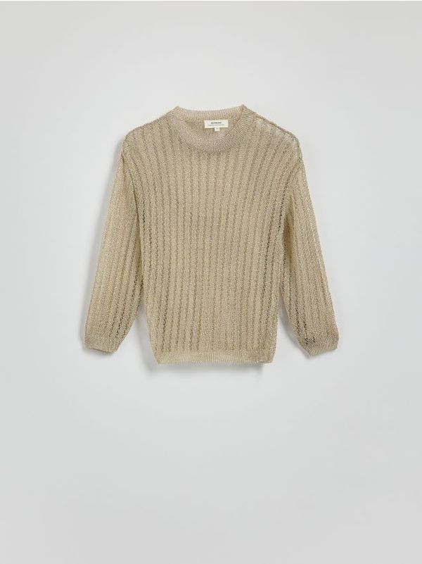 Reserved Reserved - Rupičasti džemper - zlatan