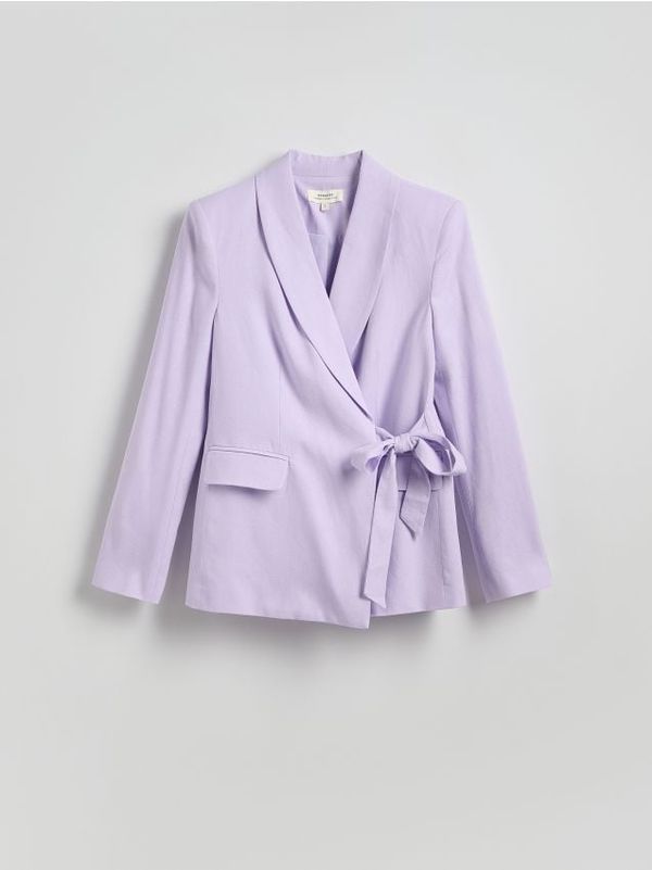 Reserved Reserved - Sako na vezanje - boja lavande