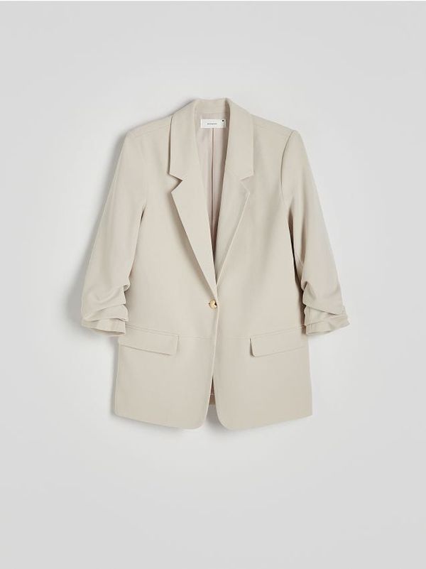 Reserved Reserved - Sako nabranih rukava - bež