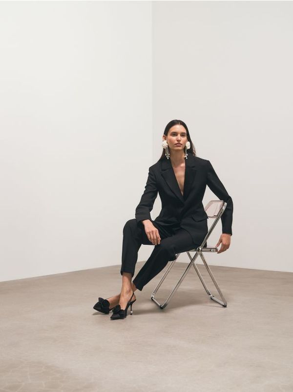 Reserved Reserved - Sako od mješavine vune - crno