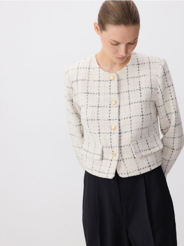 Reserved Reserved - Sako od strukturirane tkanine - šaren