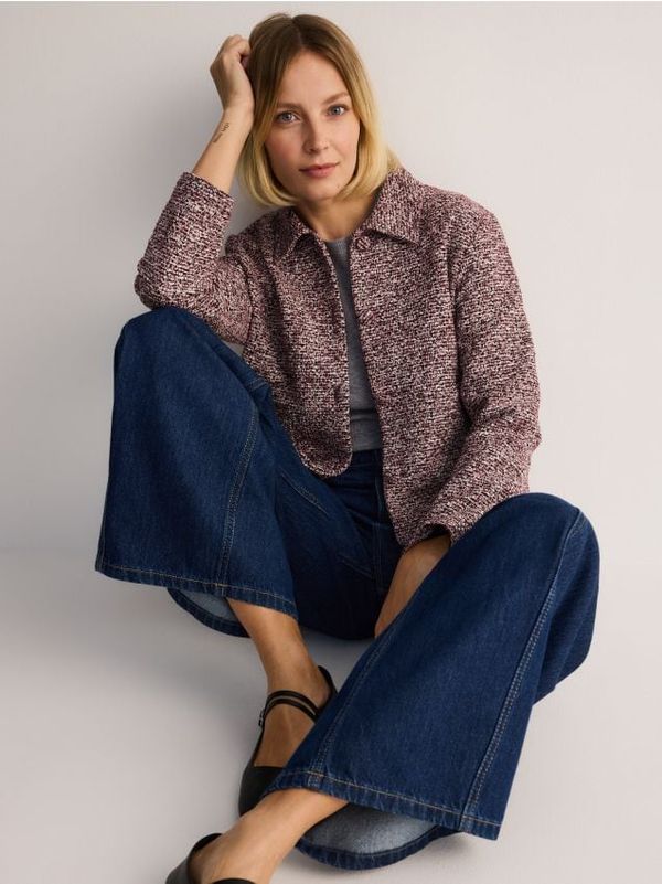 Reserved Reserved - Sako od tvida s džepovima - boja mahagonija