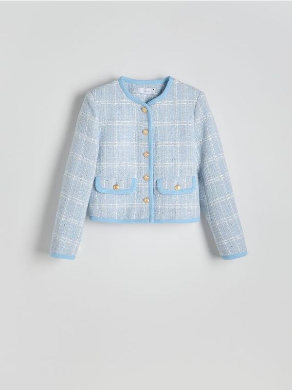 Reserved Reserved - Sako od tvida - svjetloplavo