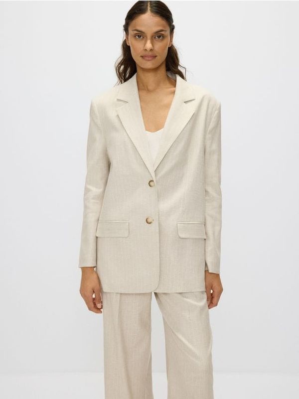 Reserved Reserved - Sako s jednostrukim kopčanjem - bež