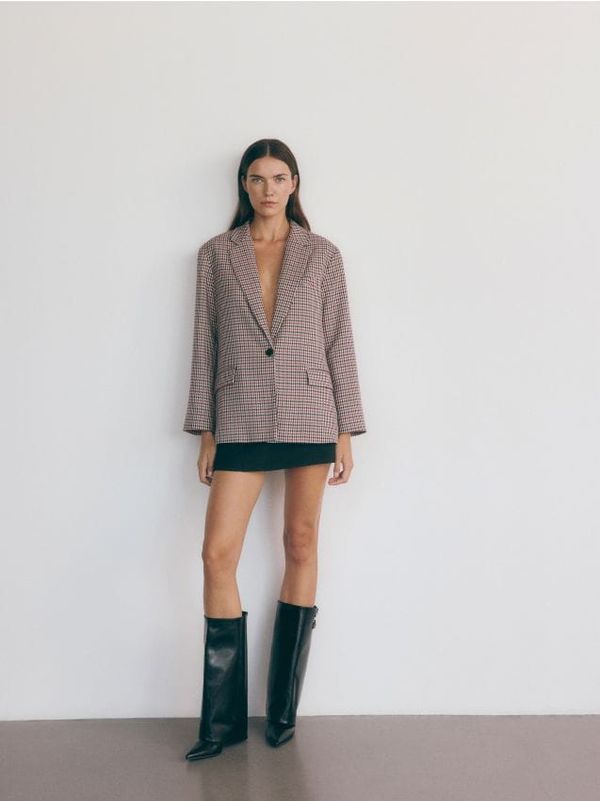 Reserved Reserved - Sako s jednostrukim kopčanjem i mješavinom viskoze - šaren